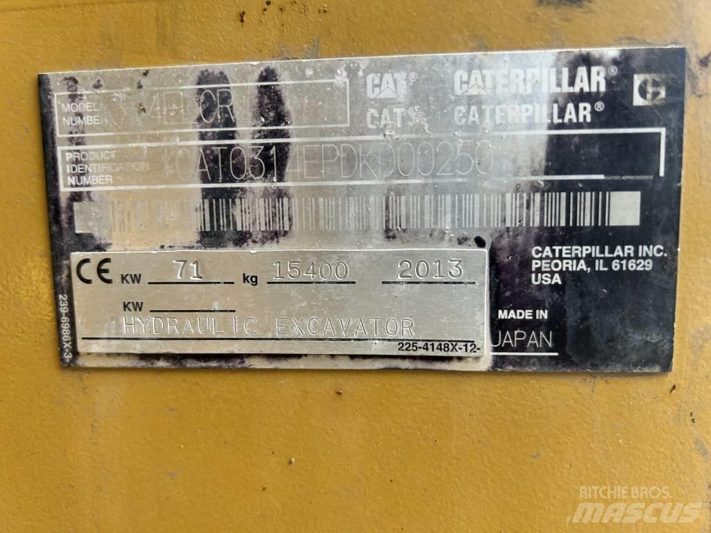 CAT 314 E LCR Kāpurķēžu ekskavatori
