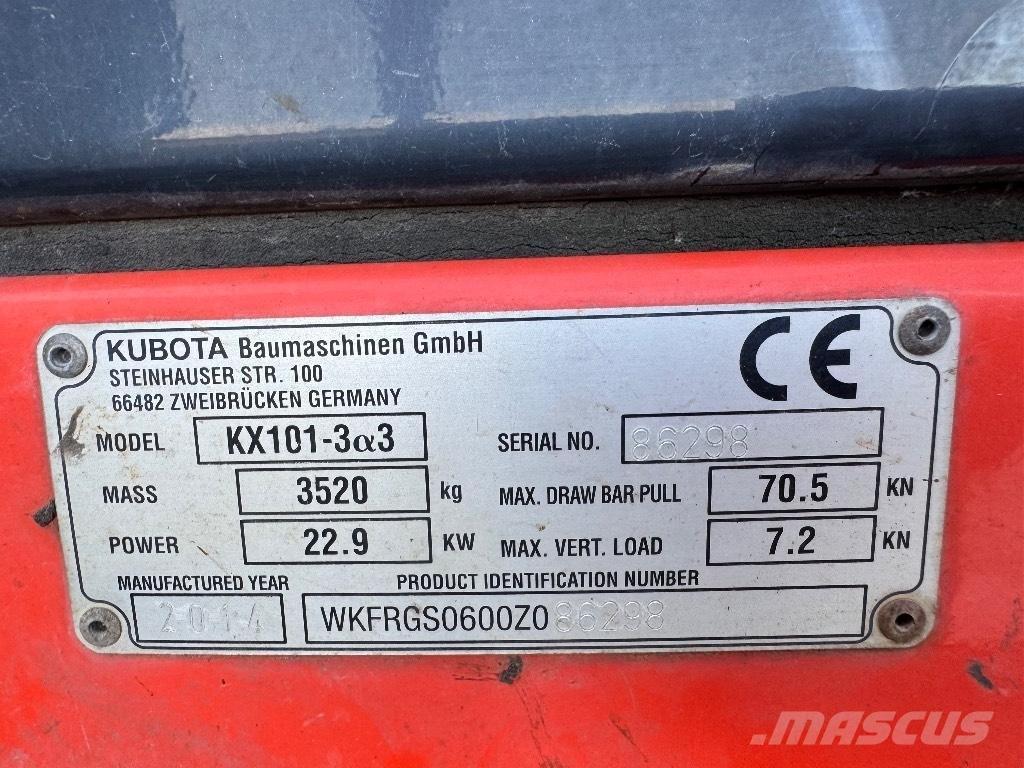 Kubota KX 101-3 A 3 Mini ekskavatori < 7 t
