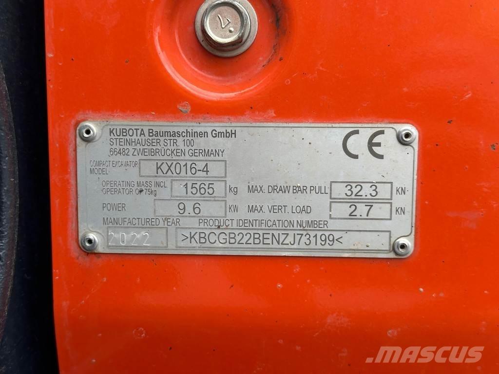 Kubota KX016-4 Mini ekskavatori < 7 t