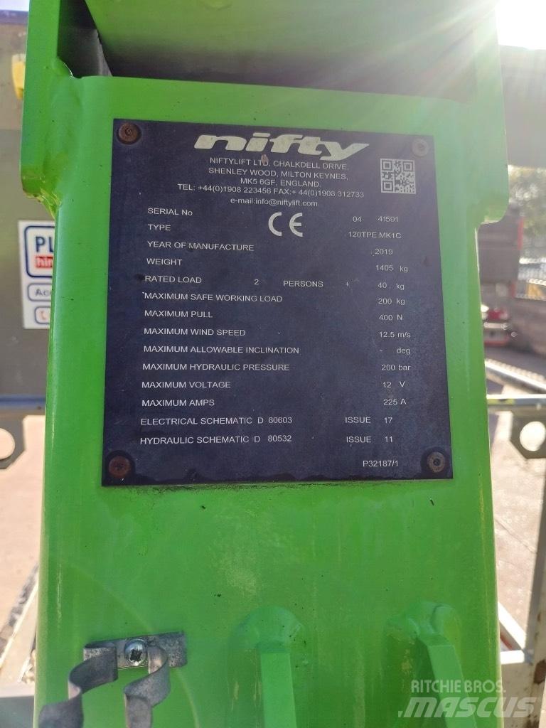 Niftylift 120TPE Pacēlājplatformas - piekabes