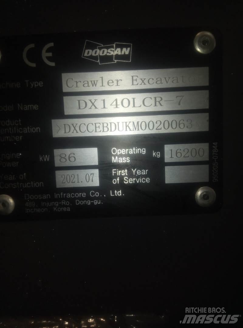 Doosan DX140LCR-7 Kāpurķēžu ekskavatori