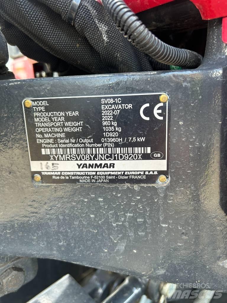 Yanmar SV08-1C Mini ekskavatori < 7 t