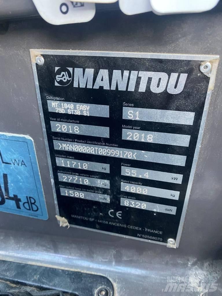Manitou MT 1840 Teleskopiskie manipulatori