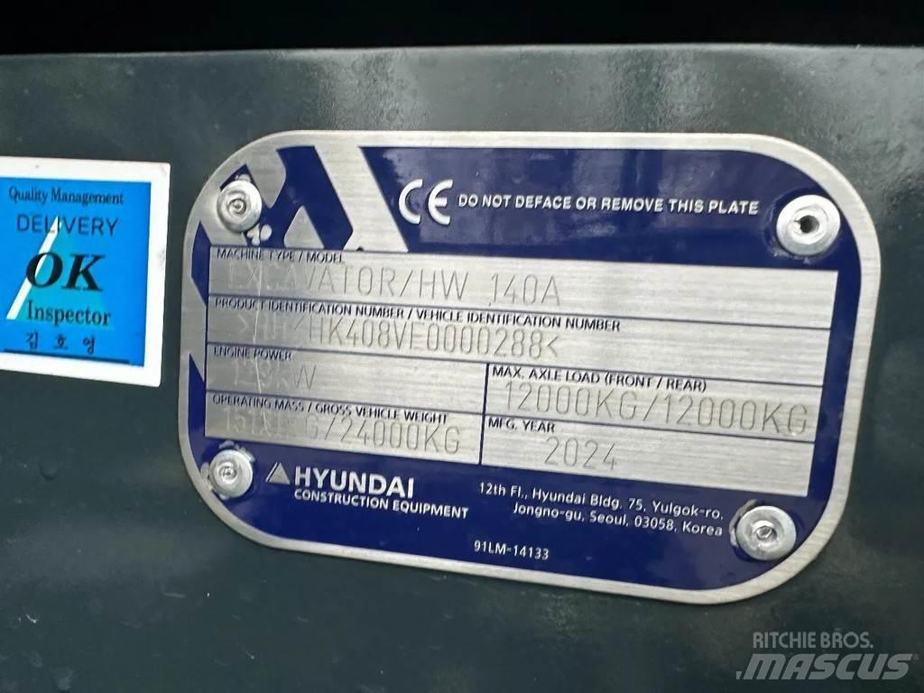 Hyundai HW140A Ekskavatori uz riteņiem