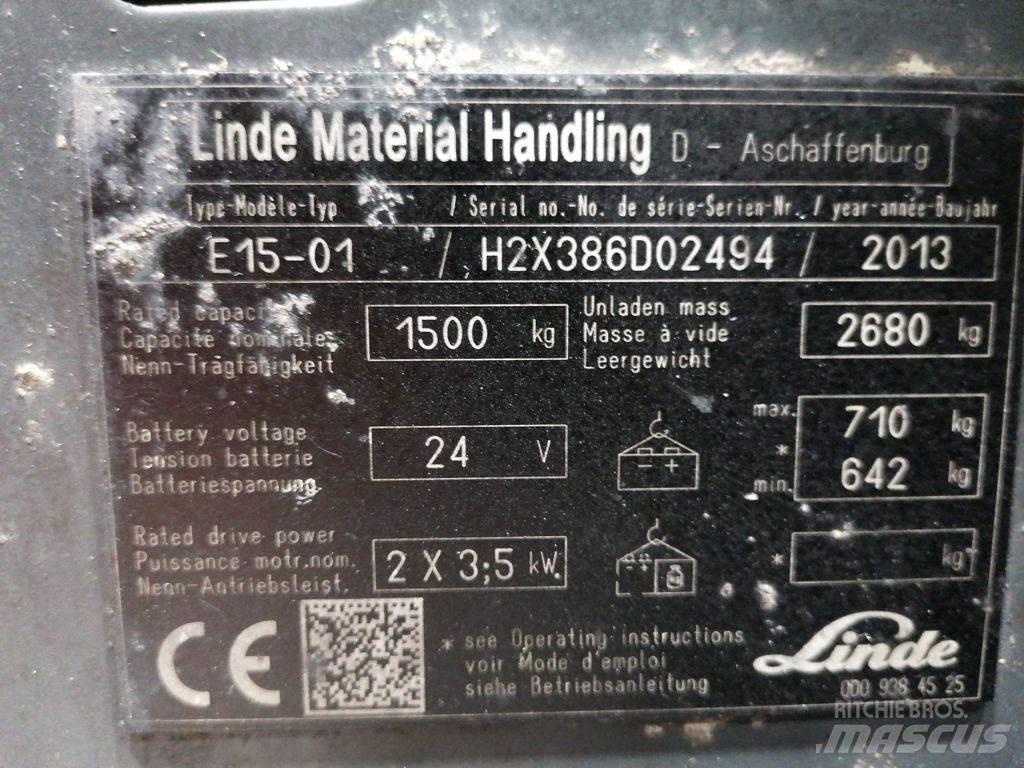 Linde E15-01 Elektriskie iekrāvēji
