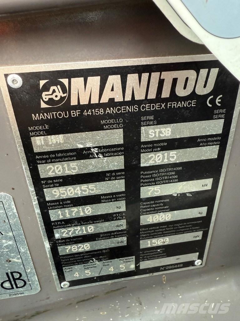 Manitou MT 1840 ST3B Teleskopiskie manipulatori