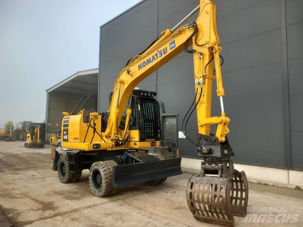Komatsu PW148-10 Ekskavatori uz riteņiem