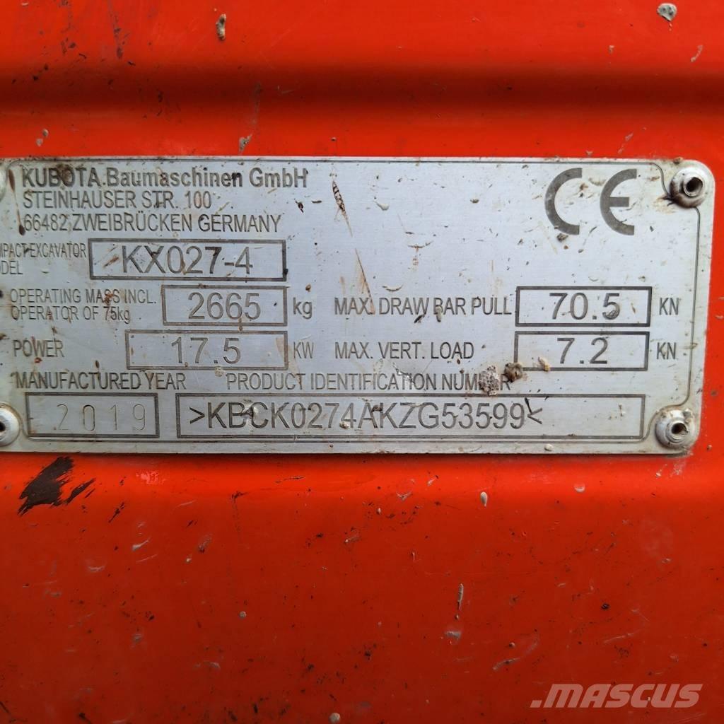 Kubota KX 027-4 Mini ekskavatori < 7 t