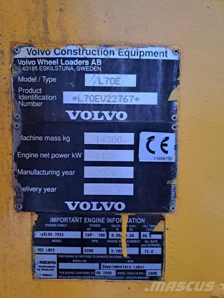 Volvo L 70 E Iekrāvēji uz riteņiem