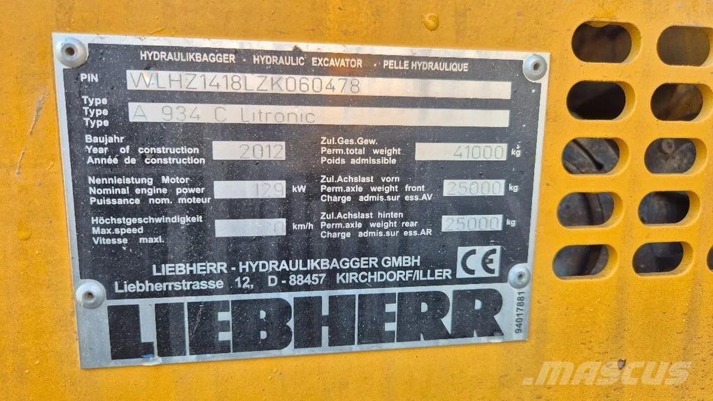 Liebherr A 934 C Industriālie iekrāvēji