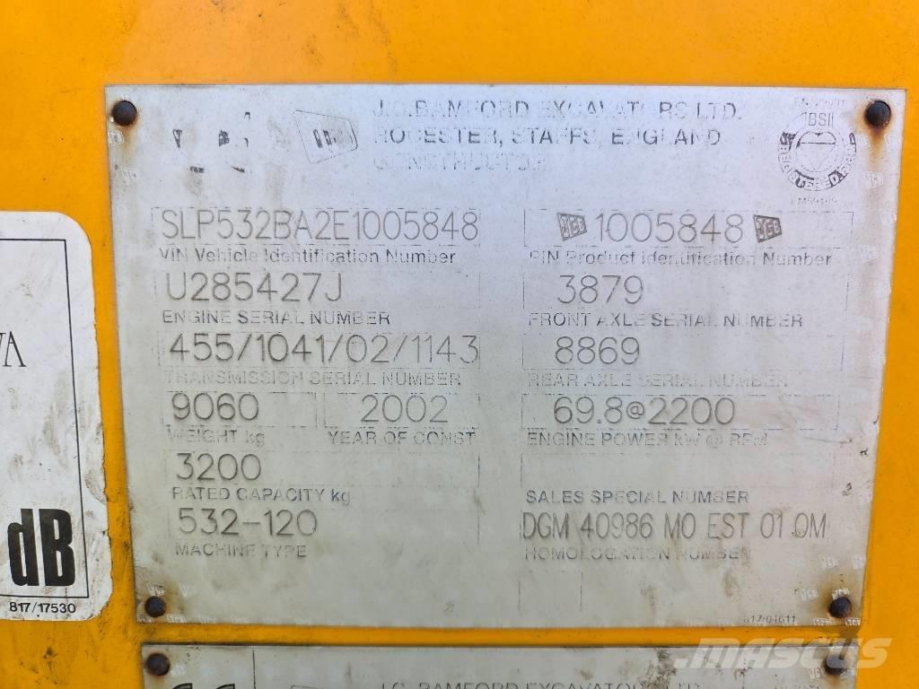 JCB 532-120 Teleskopiskie manipulatori