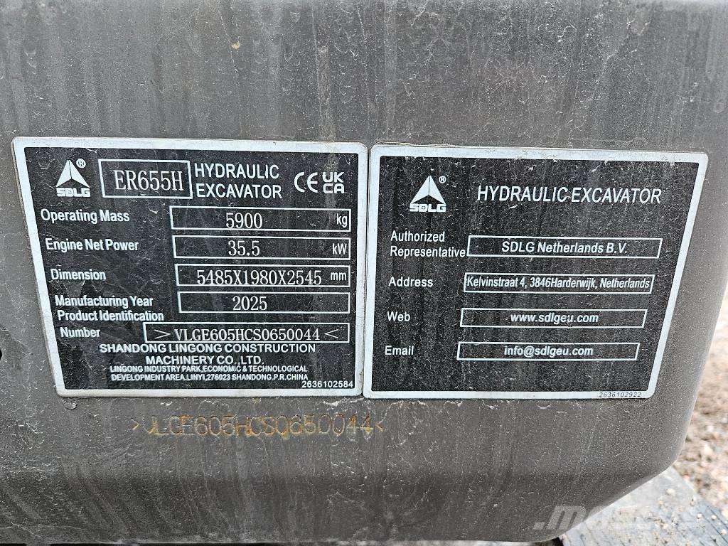 SDLG ER655H Mini ekskavatori < 7 t
