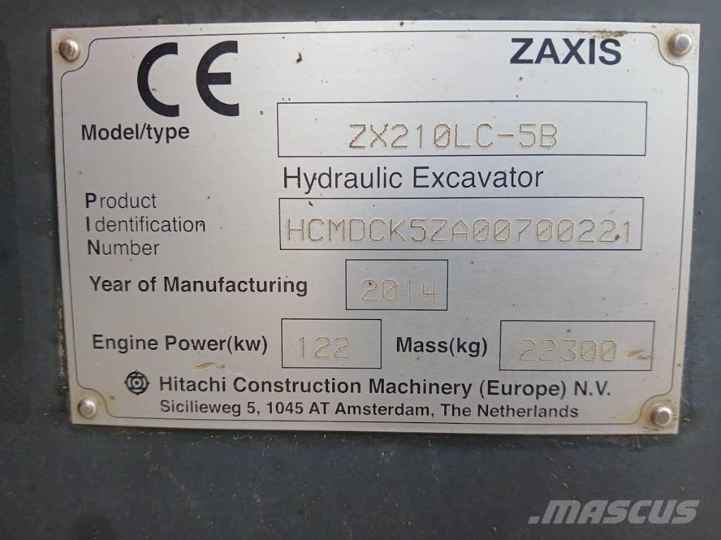 Hitachi ZX 210 LC-5B Kāpurķēžu ekskavatori