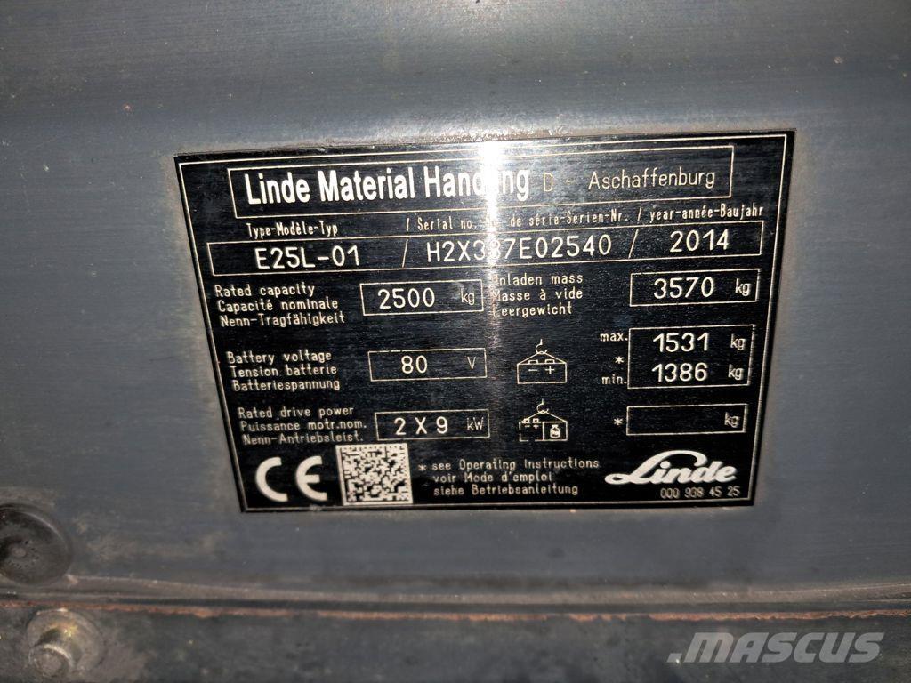 Linde E25L-01 Elektriskie iekrāvēji