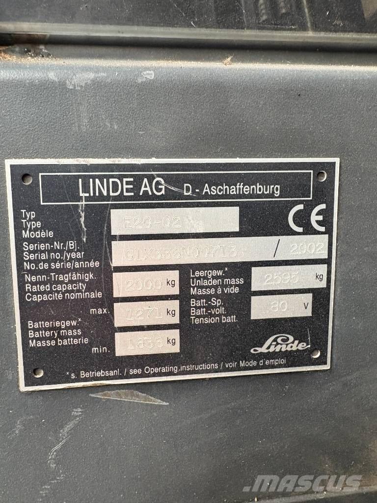 Linde E 20 P-02 Elektriskie iekrāvēji