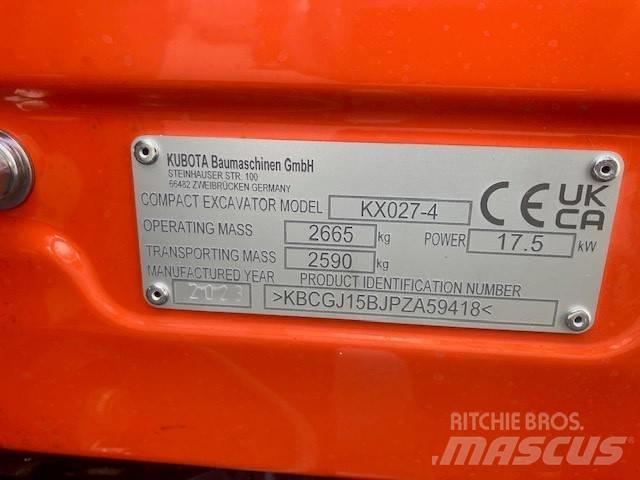 Kubota KX027-4 Mini ekskavatori < 7 t