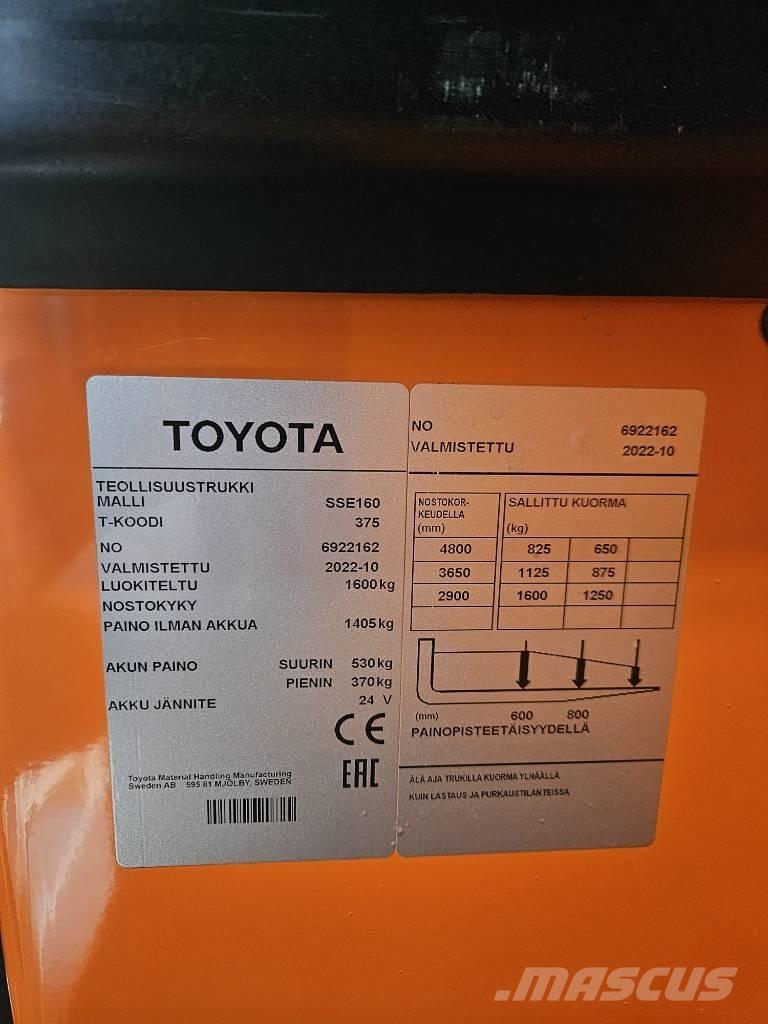 Toyota BT SSE160 Pašgājēji krautnētāji