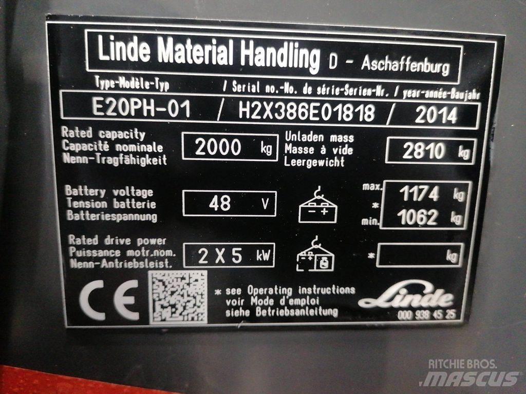 Linde E20PH-01 Elektriskie iekrāvēji