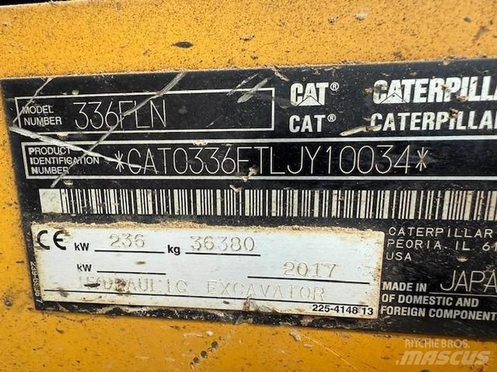 CAT 336 F LN Kāpurķēžu ekskavatori