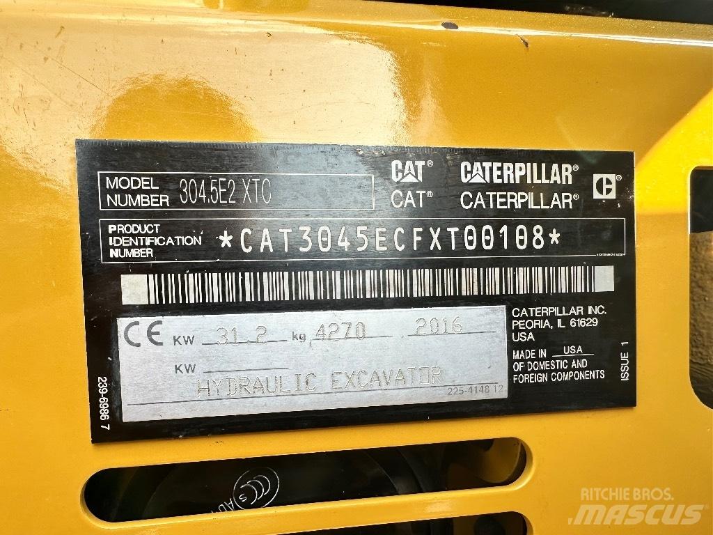 CAT 304.5 E2 XTC Mini ekskavatori < 7 t