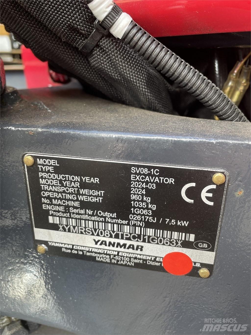 Yanmar SV 08 Mini ekskavatori < 7 t