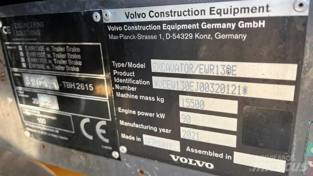 Volvo EWR130E Ekskavatori uz riteņiem