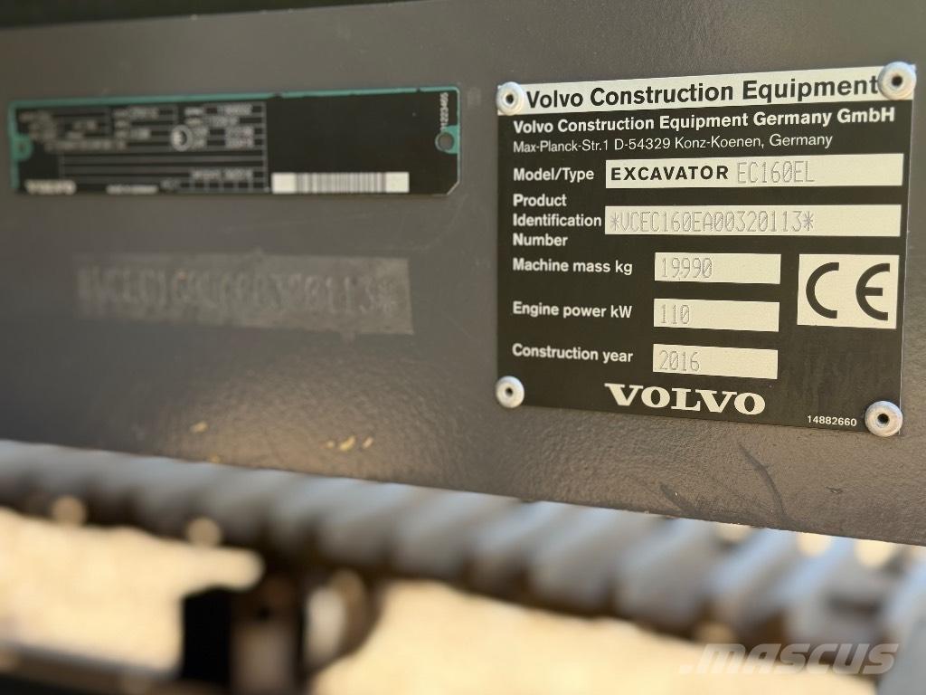 Volvo EC 160 EL Kāpurķēžu ekskavatori