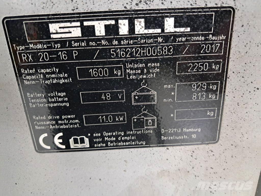 Still RX 20-16 P Elektriskie iekrāvēji