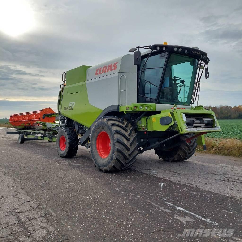 CLAAS Lexion 670 Ražas novākšanas kombaini