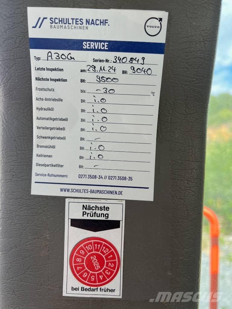 Volvo A 30 G Artikulētie pašizgāzēji