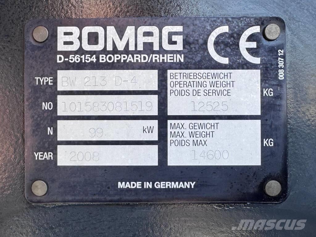 Bomag BW 213 D-4 Vienvalča grunts veltņi
