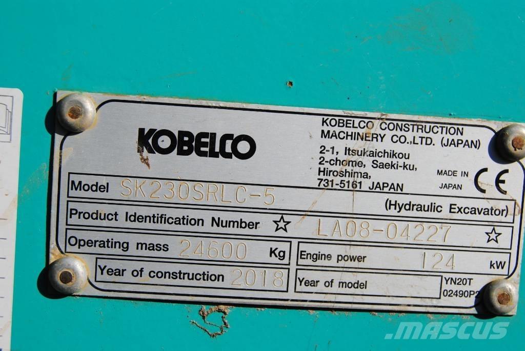 Kobelco SK230SRLC-5 Kāpurķēžu ekskavatori