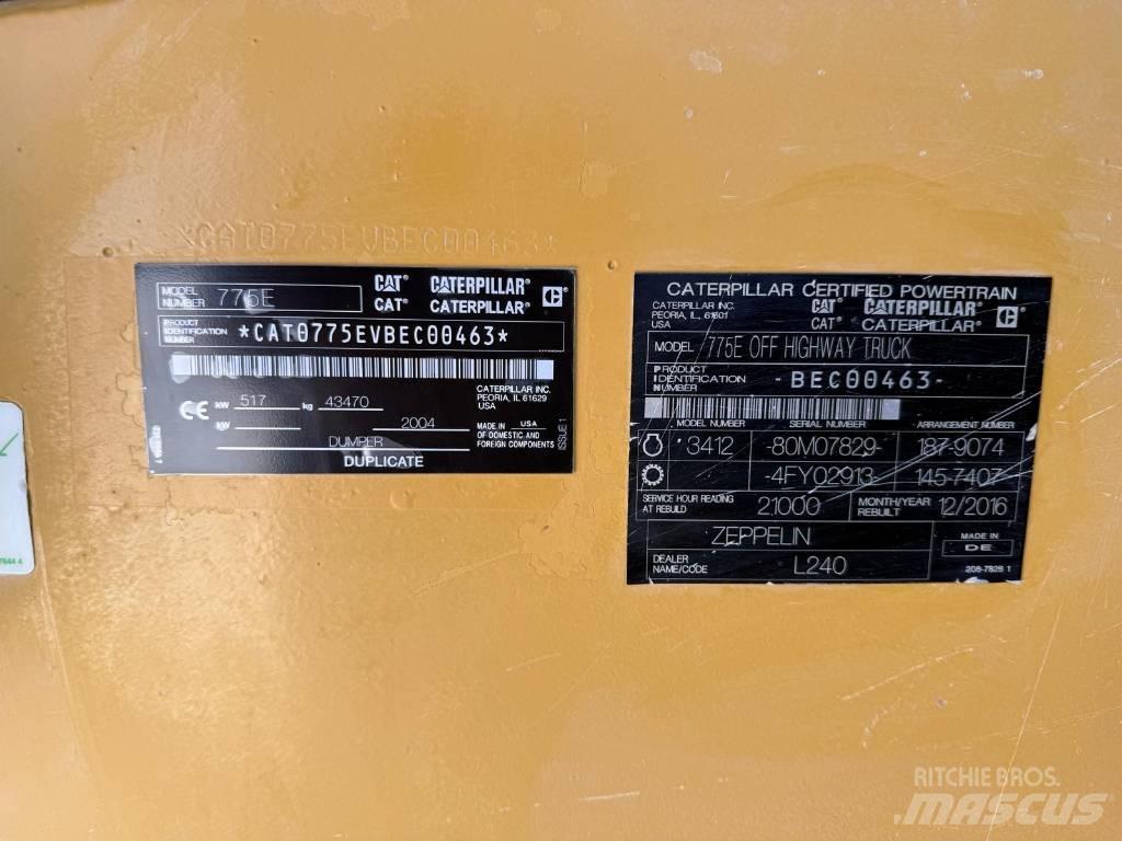 CAT 775 E Karjeras kravas automašīnas