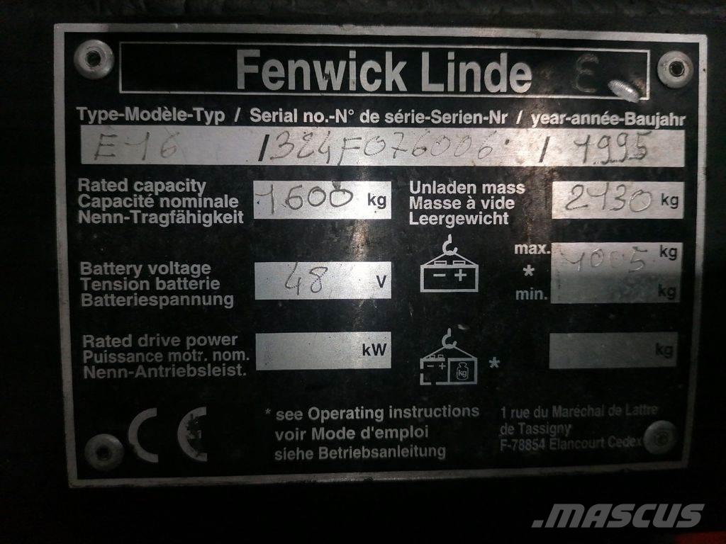 Linde E16 Elektriskie iekrāvēji