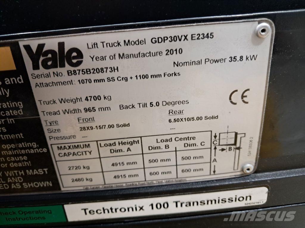 Yale GDP30VX Tehnika ar dīzeļa dzinēju