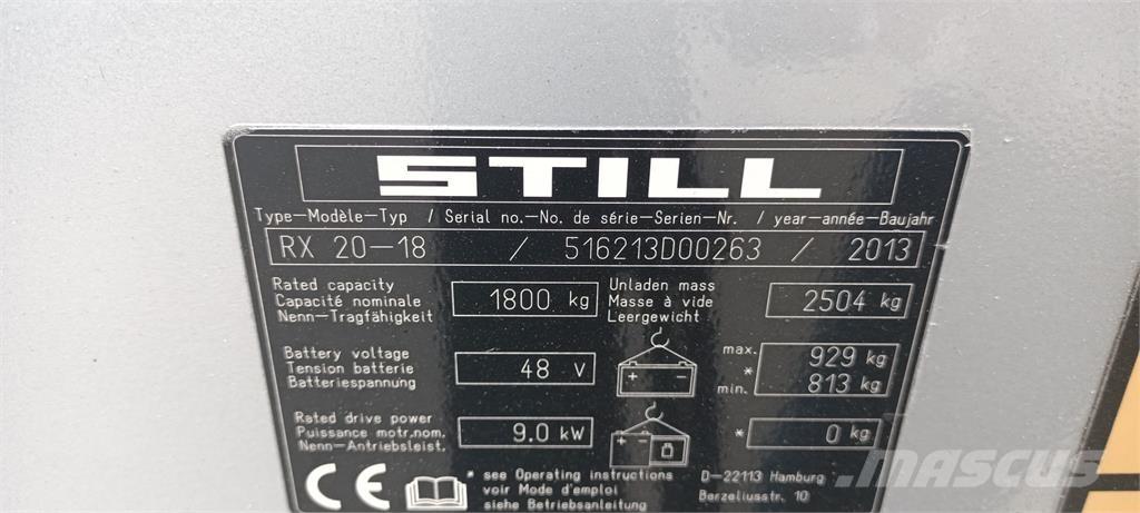 Still RX20-18 Elektriskie iekrāvēji