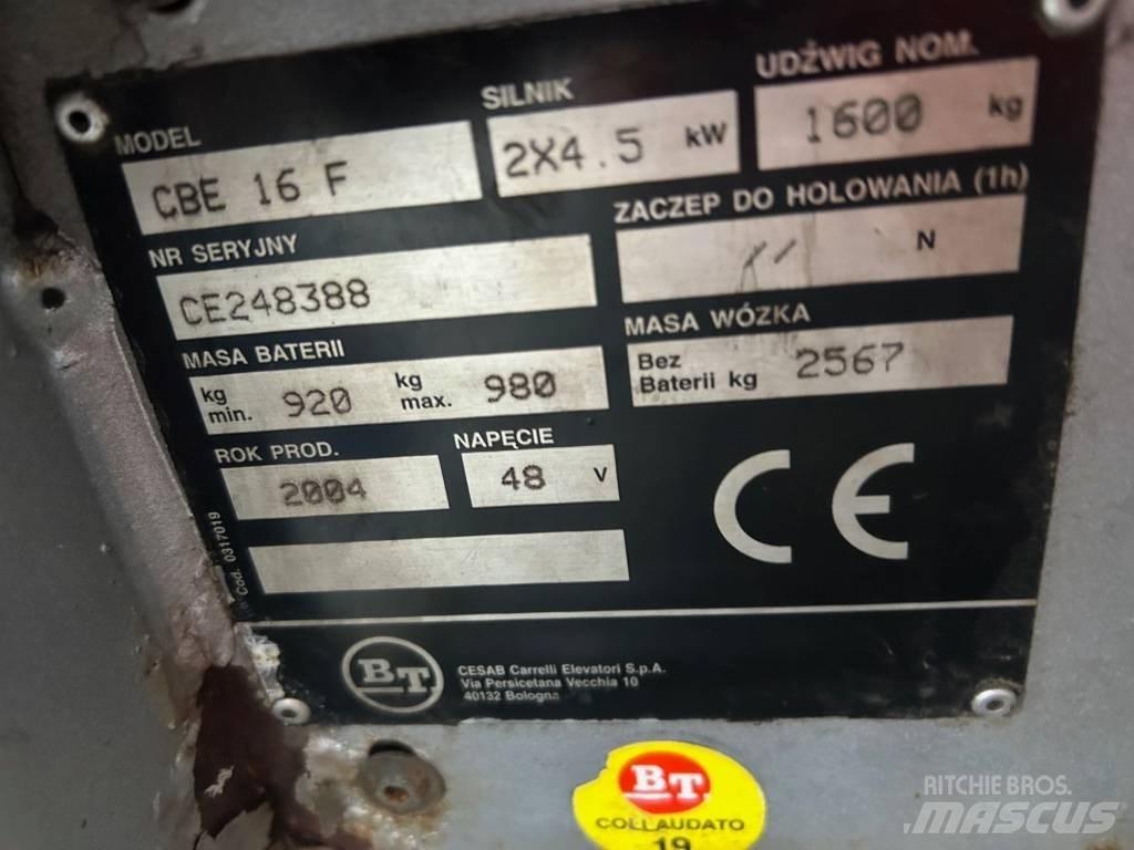 BT CBE 16 F Elektriskie iekrāvēji