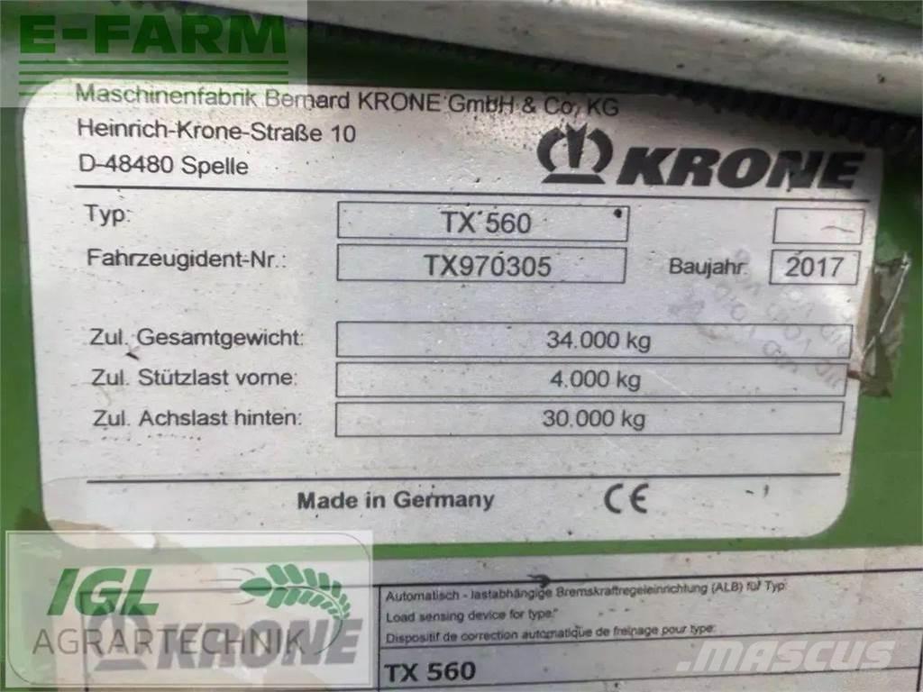 Krone tx 560 Graudu pārkraušanas piekabes