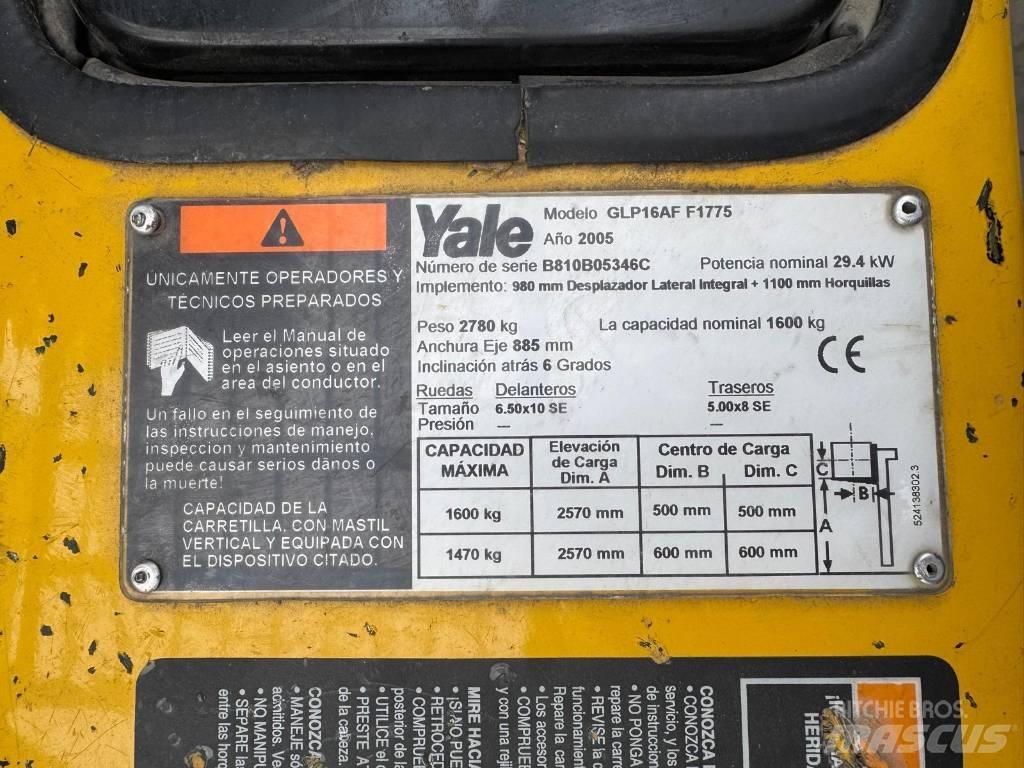 Yale GLP 16 AF F1775 LPG tehnika