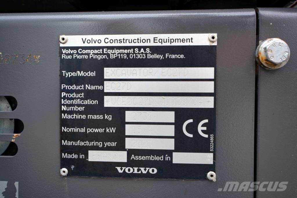 Volvo EC 27 D Mini ekskavatori < 7 t