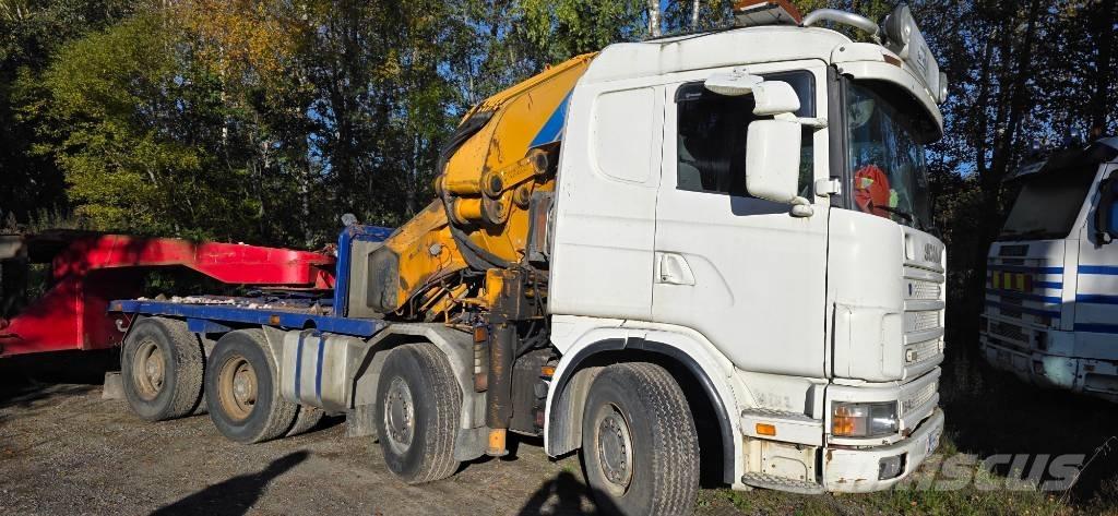 Scania R 144 G Smagās mašīnas ar celtni