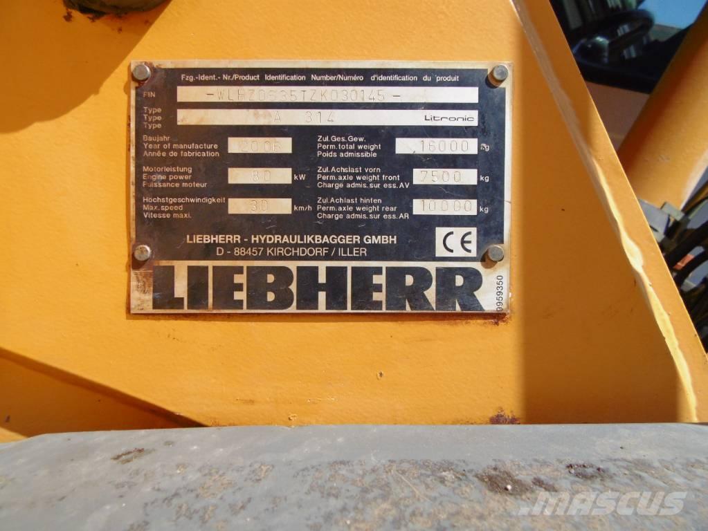 Liebherr A314 Ekskavatori uz riteņiem
