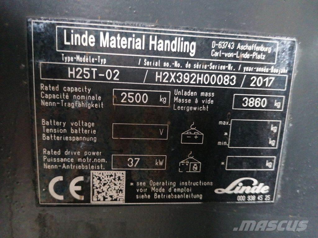 Linde H25T-01 LPG tehnika