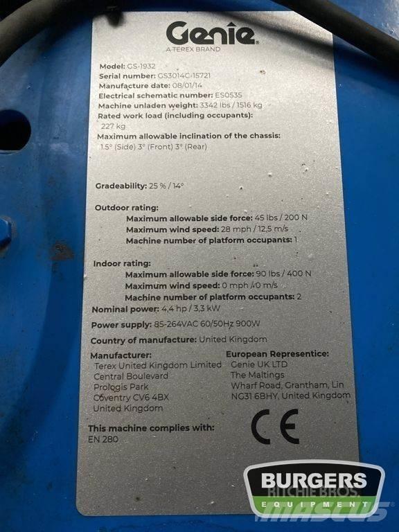 Genie GS1932 Šķerveida pacēlāji