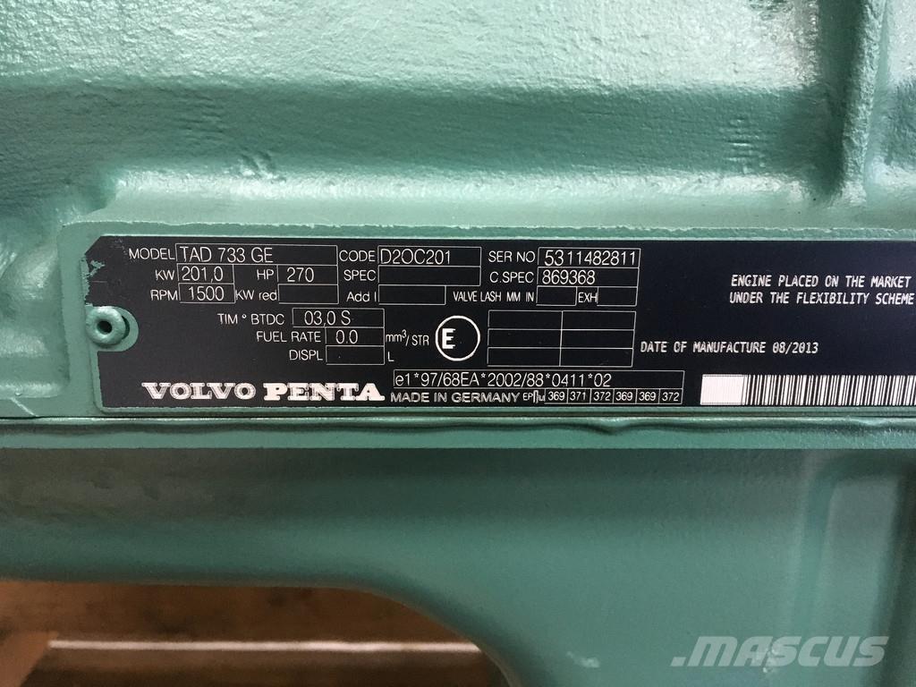 Volvo TAD733GE NEW Dzinēji