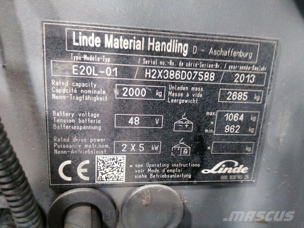 Linde E20L-01 Elektriskie iekrāvēji
