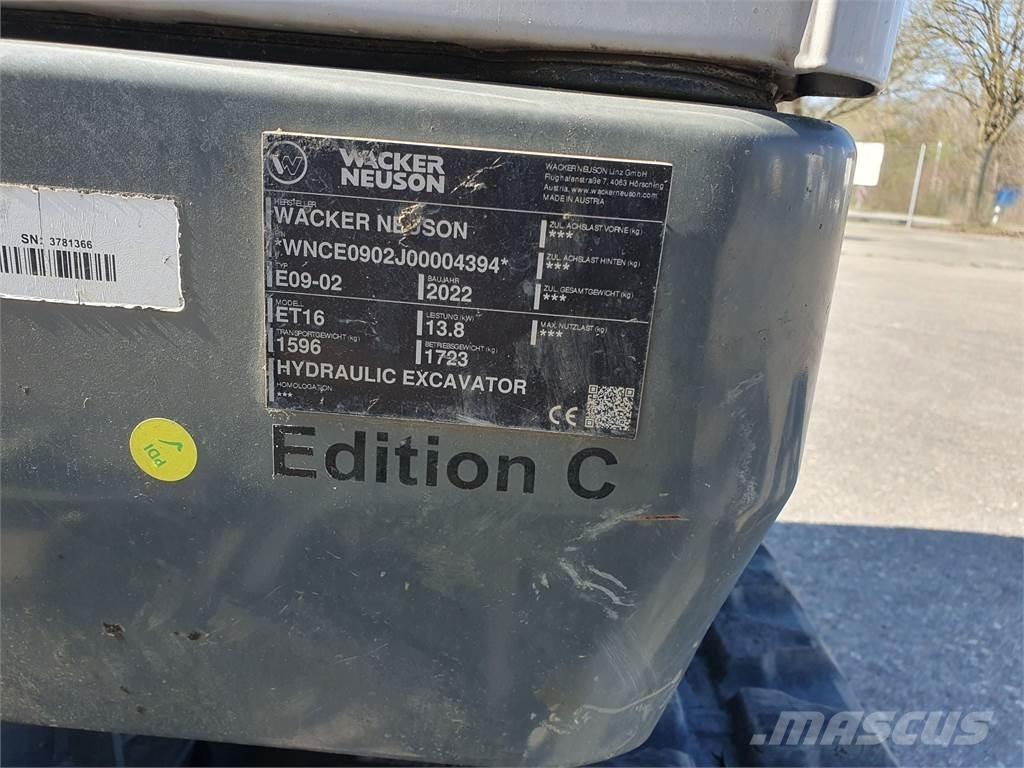 Wacker Neuson ET16 Kāpurķēžu ekskavatori