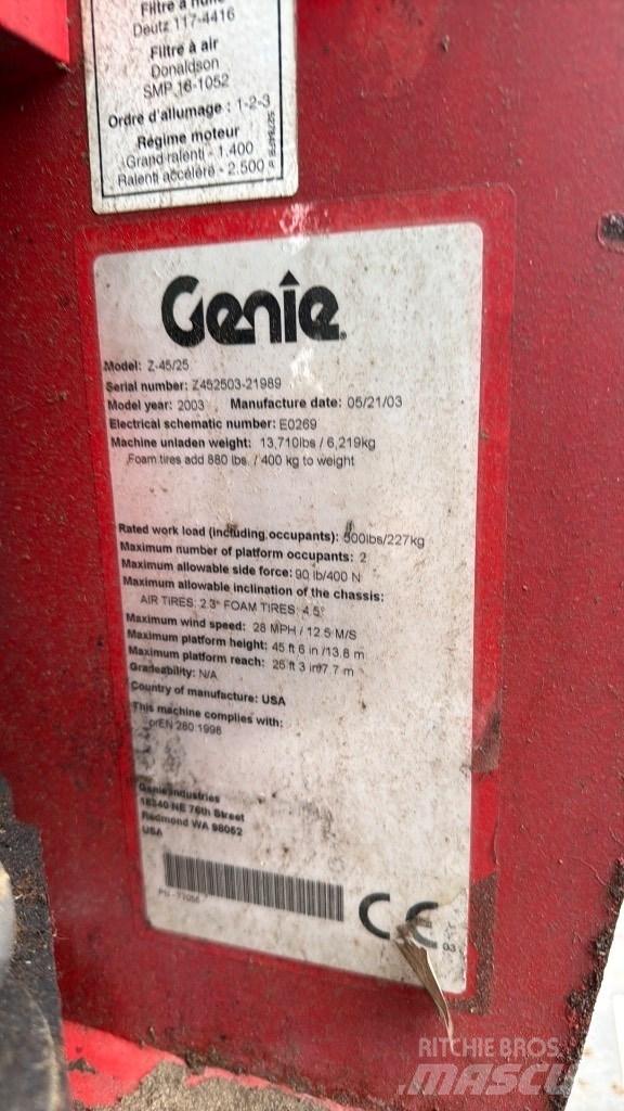 Genie Z 45 Strēles pacēlāji