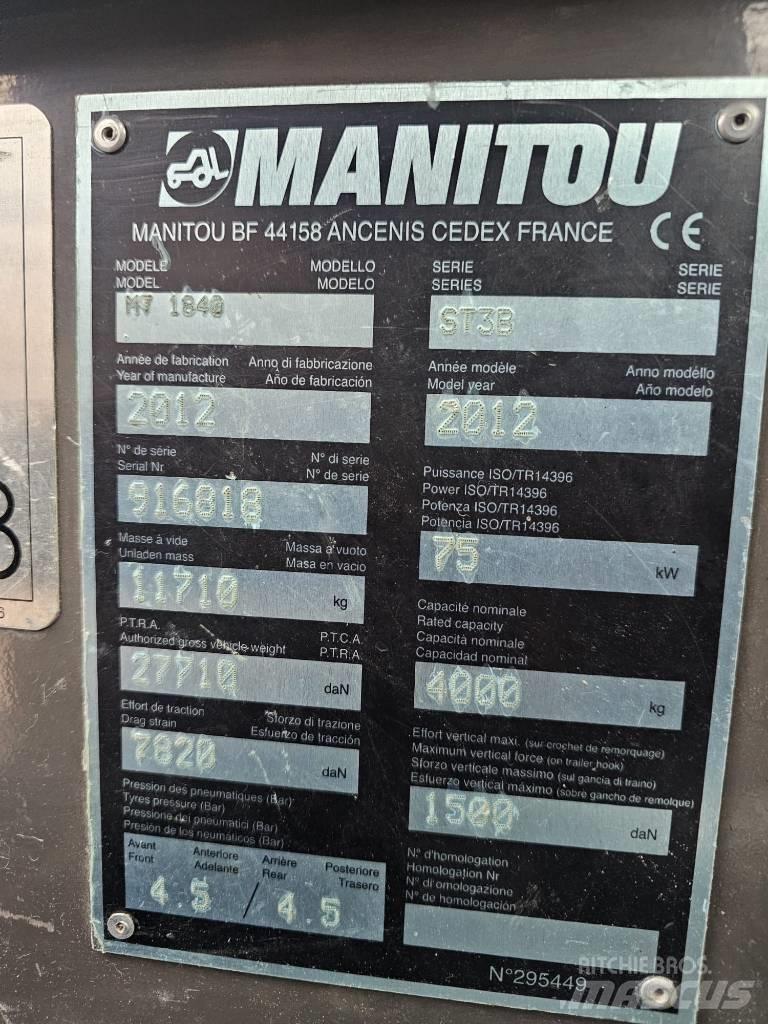 Manitou MT1840 Teleskopiskie manipulatori
