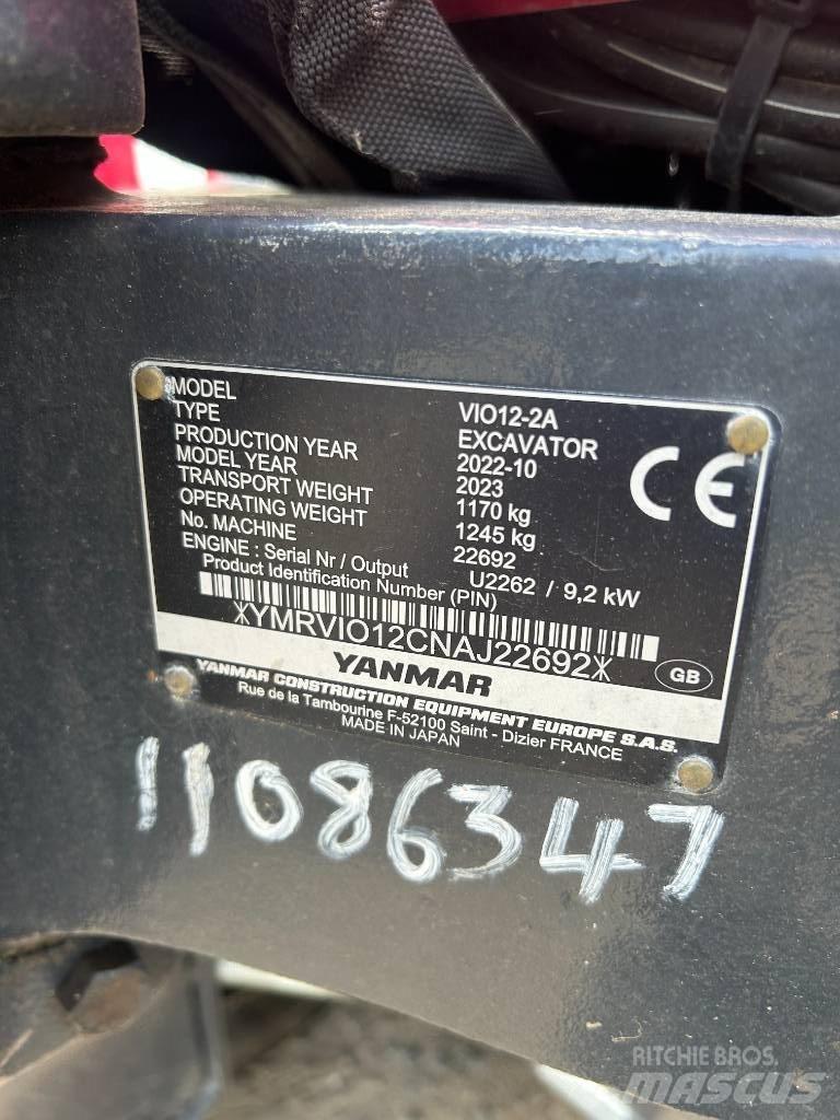 Yanmar VIO12-2A Mini ekskavatori < 7 t